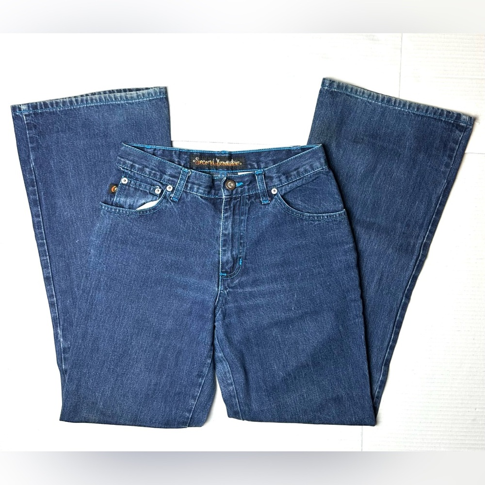 Vintage Second Generation Jeans Womens Juniors 7 High‎ Rise Bootcut Blue Cotton